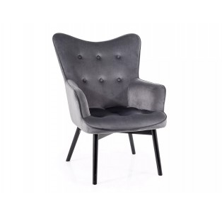 Fotel Carmen Szary Velvet