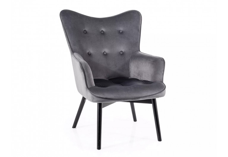 Fotel Carmen Szary Velvet