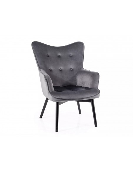 Fotel Carmen Szary Velvet