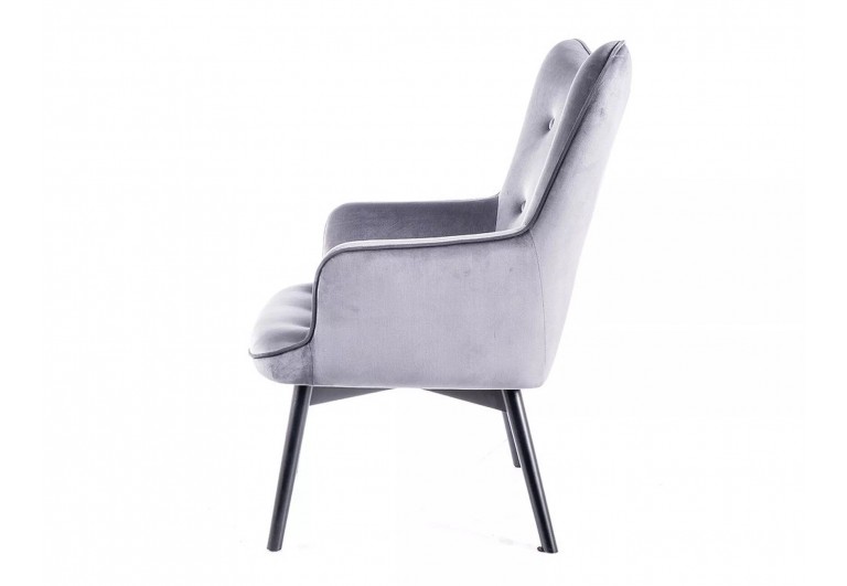 Fotel Carmen Szary Velvet