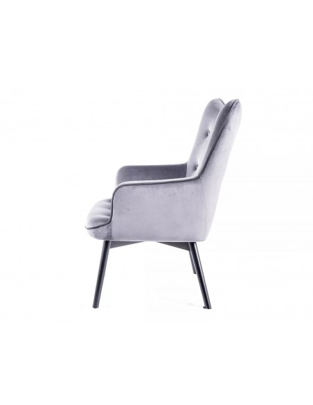 Fotel Carmen Szary Velvet