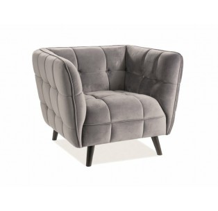 Fotel Castello Szary Velvet 1