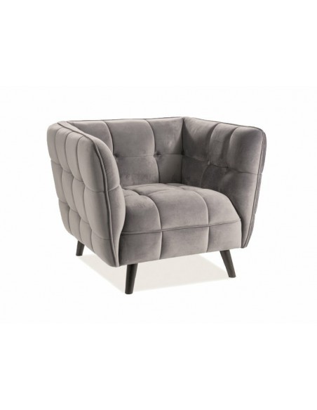 Fotel Castello Szary Velvet 1