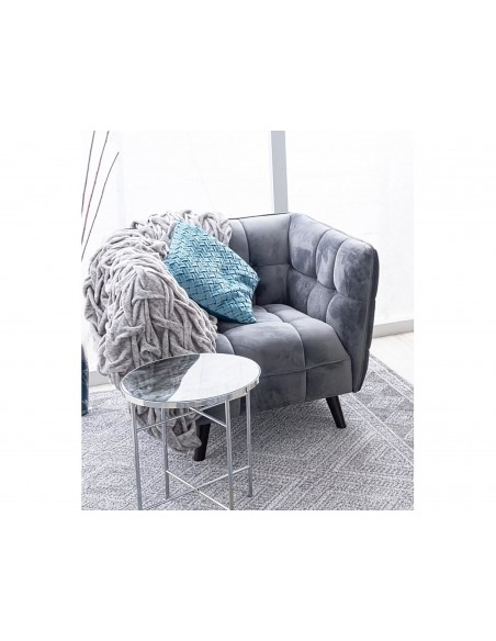 Fotel Castello Szary Velvet 1