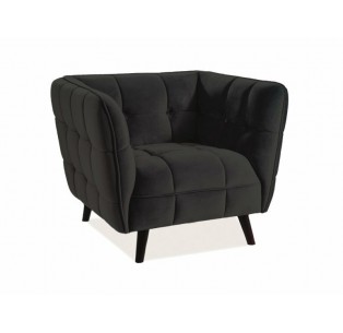 Fotel Castello Czarny Velvet 1