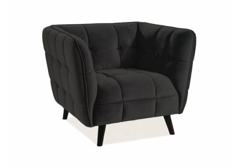 Fotel Castello Czarny Velvet 1