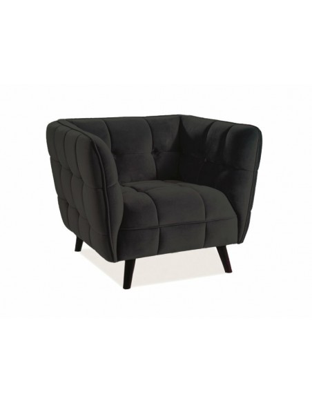 Fotel Castello Czarny Velvet 1