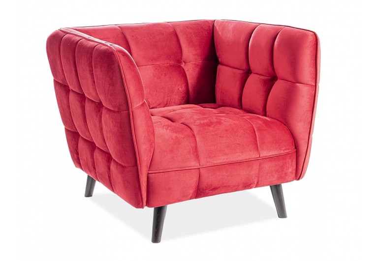 Fotel Castello Bordowy Velvet 1