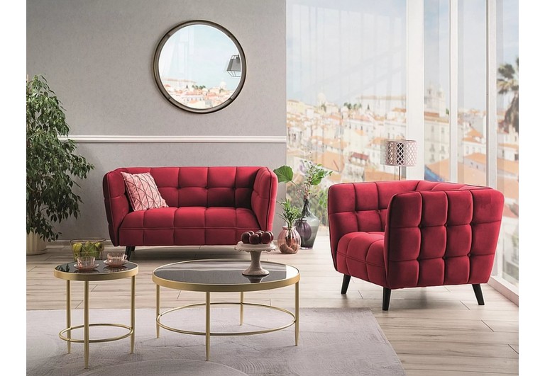 Fotel Castello Bordowy Velvet 1