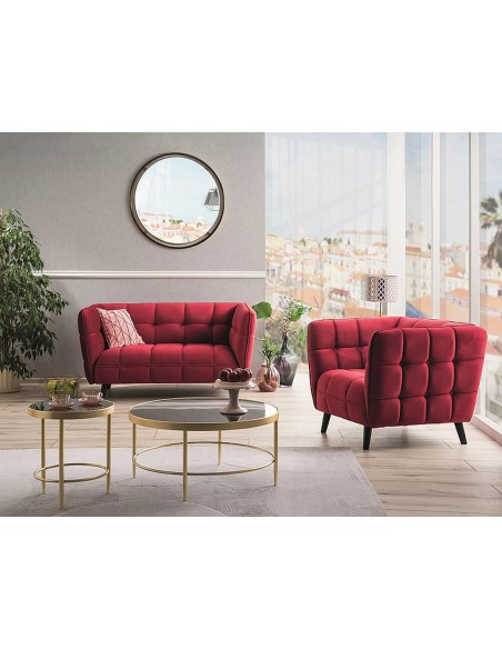 Fotel Castello Bordowy Velvet 1