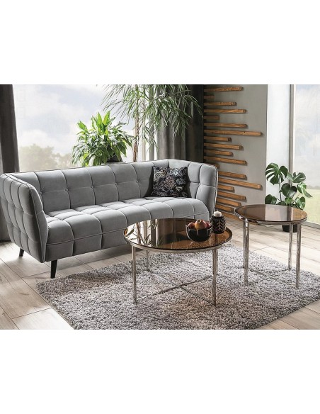 Fotel Castello Szary Velvet 2