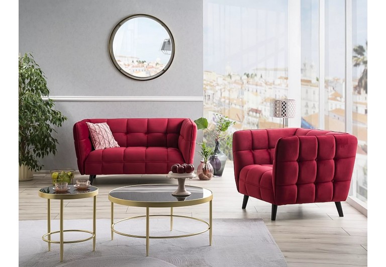 Fotel Castello Bordowy Velvet 2 Fotel Castello Bordowy Velvet 2