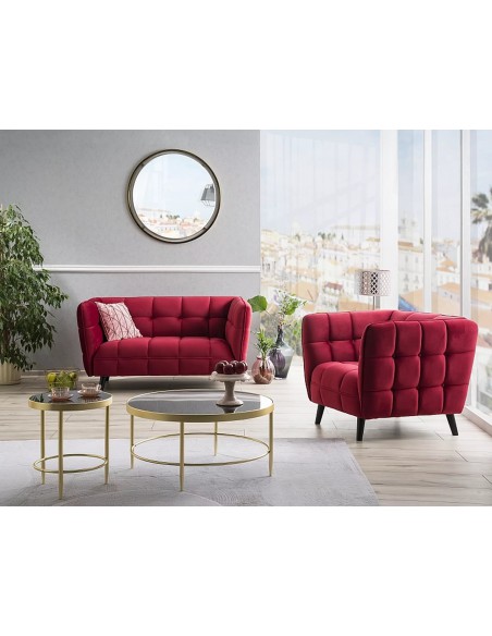 Fotel Castello Bordowy Velvet 2 Fotel Castello Bordowy Velvet 2