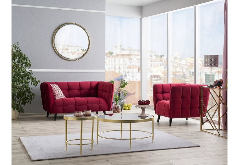 Fotel Castello Bordowy Velvet 2 Fotel Castello Bordowy Velvet 2
