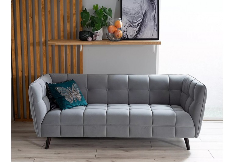 Fotel Castello Szary Velvet 3