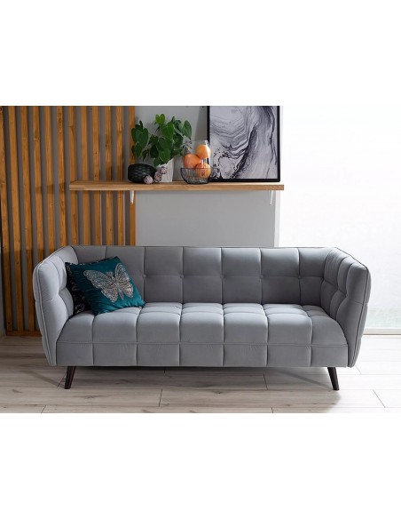 Fotel Castello Szary Velvet 3