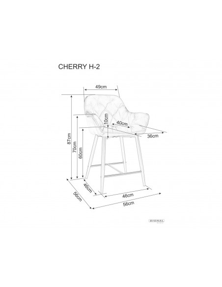 Półhoker Cherry H-2 Czarny Velvet