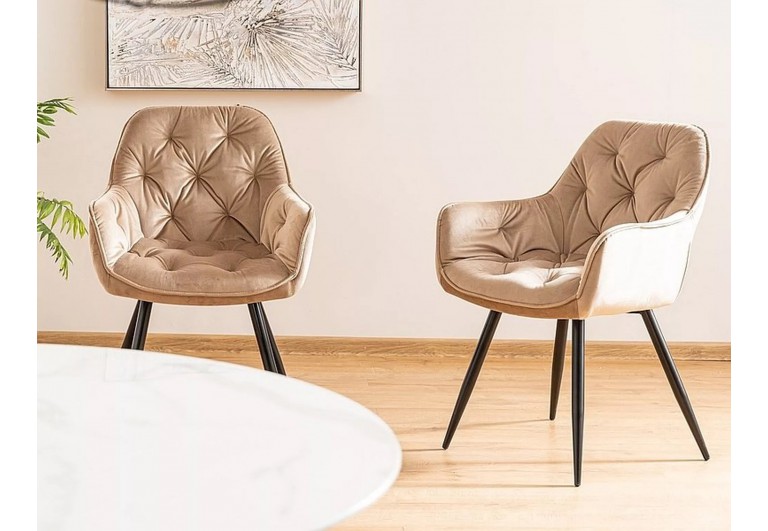 Krzesło Cherry Beżowy Velvet