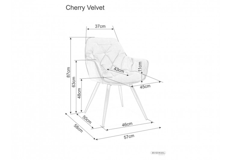 Krzesło Cherry Granatowe Velvet