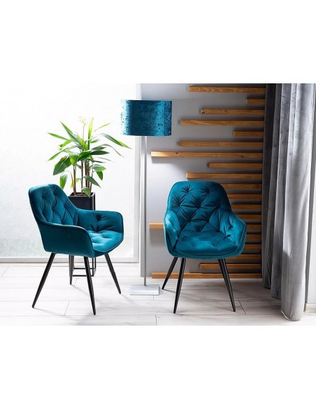Krzesło Cherry Turkusowy Velvet