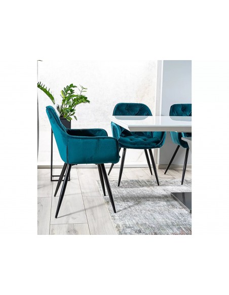 Krzesło Cherry Turkusowy Velvet