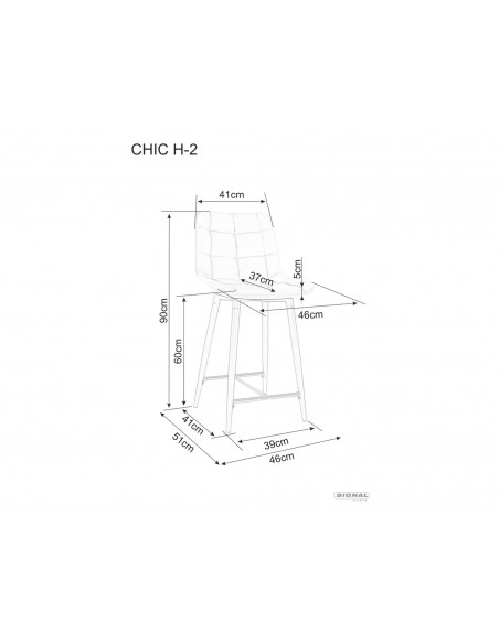 Półhoker Chic H-2 Beżowy Velvet