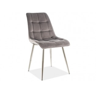 Krzesło Chic Chrom Szary Velvet
