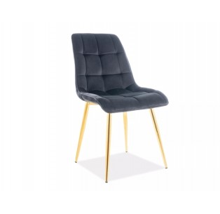 Krzesło Chic Złoty Czarny Velvet