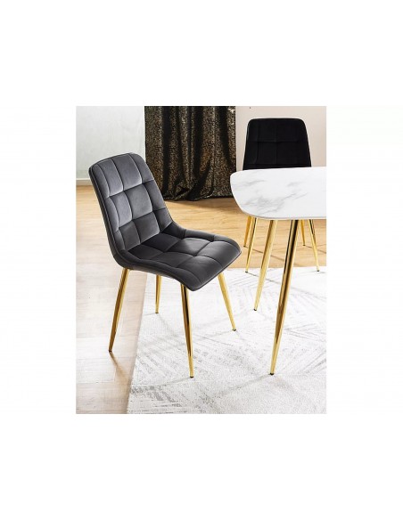Krzesło Chic Złoty Czarny Velvet