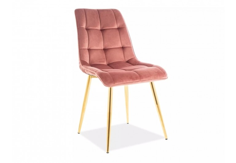 Krzesło Chic Złoty Różowy Velvet