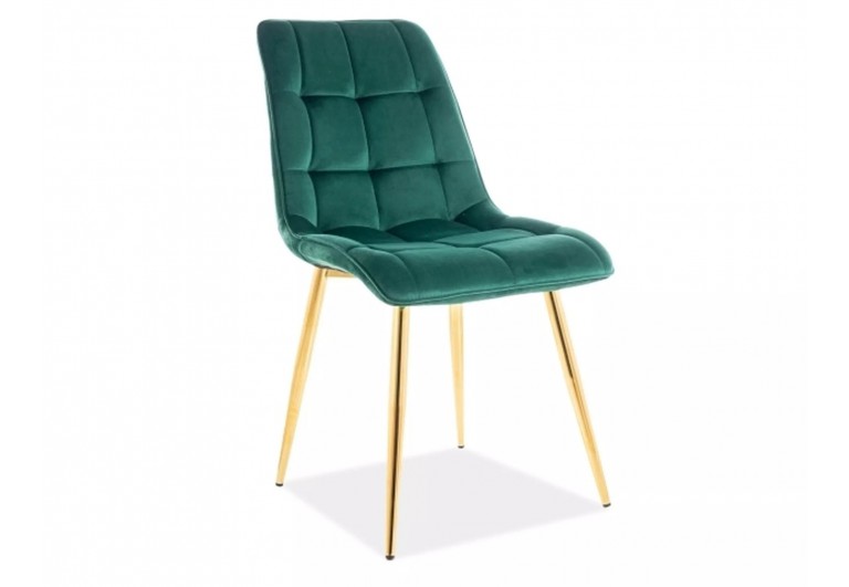 Krzesło Chic Złoty Zielony Velvet