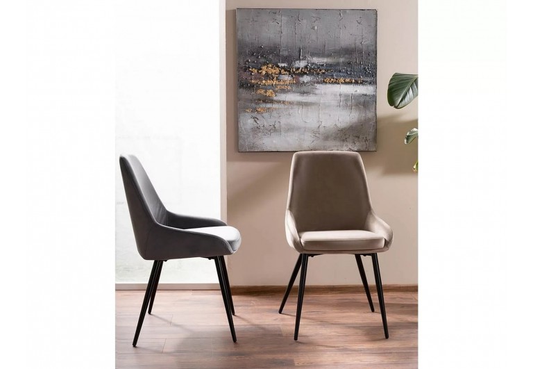 Krzesło Cobe Beżowy Velvet