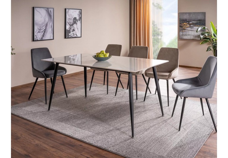 Krzesło Cobe Beżowy Velvet