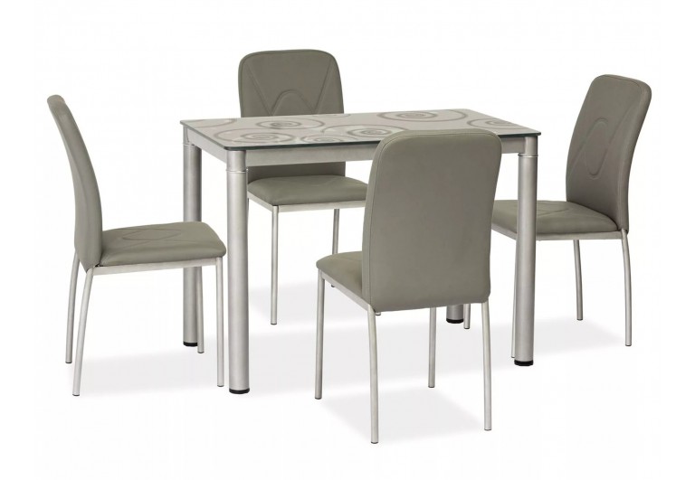 Stół szklany szary 100 Damar