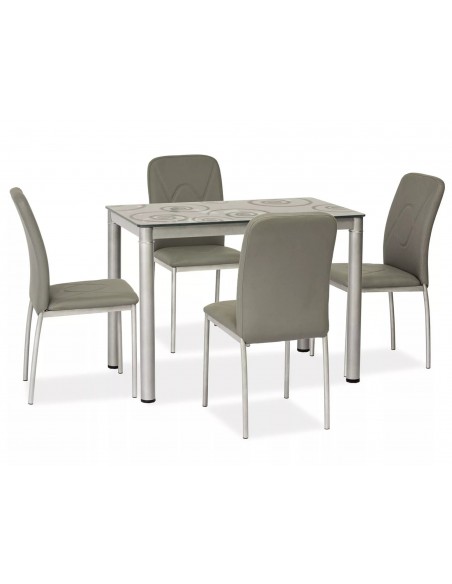 Stół szklany szary 100 Damar