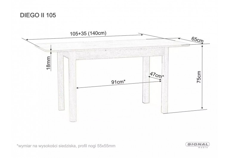 Stół rozkładany Diego II 105
