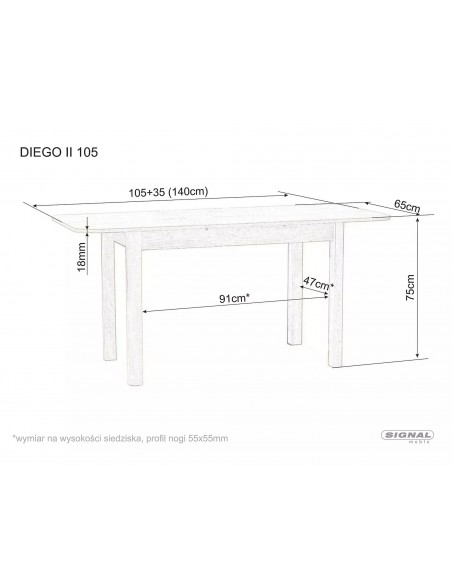 Stół rozkładany Diego II 105