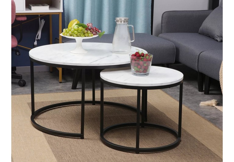 Zestaw ław okrągłych Czarne Dion