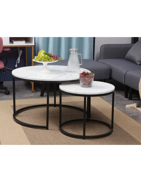 Zestaw ław okrągłych Czarne Dion