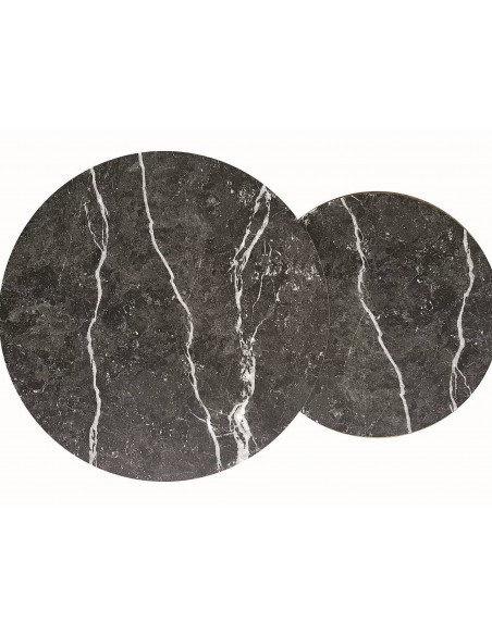 Zestaw 2 ław okrągłych Czarne Dion