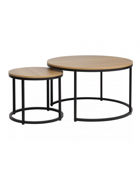 Zestaw 2 ław okrągłych Dąb Dion