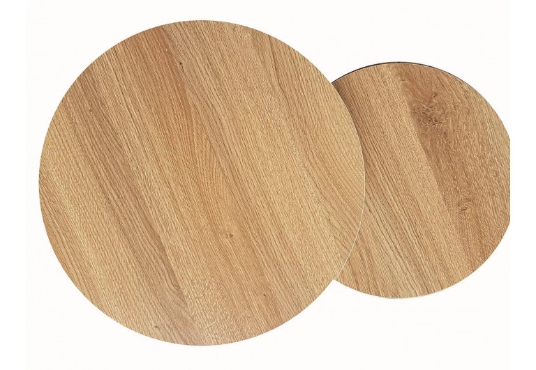 Zestaw 2 ław okrągłych Dąb Dion