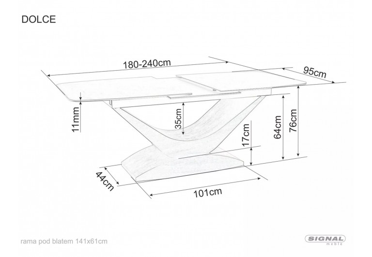 Stół rozkładany Dolce Ceramic