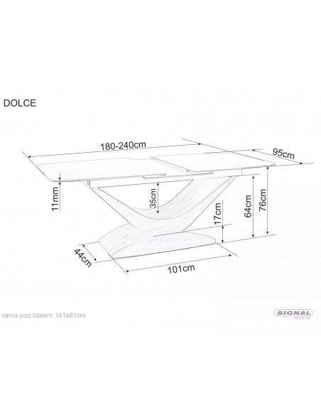 Stół rozkładany Dolce Ceramic