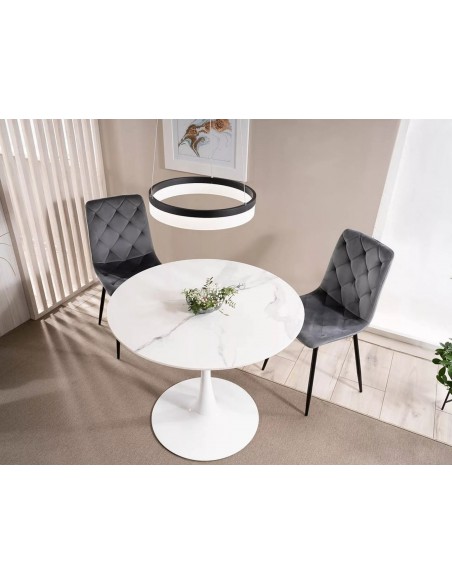 Stół okrągły 90 Biały Espero