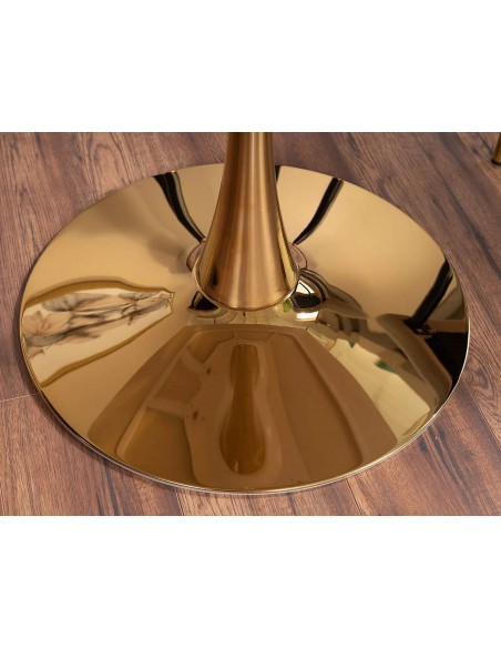 Stół okrągły 90 Biało-Złoty Espero