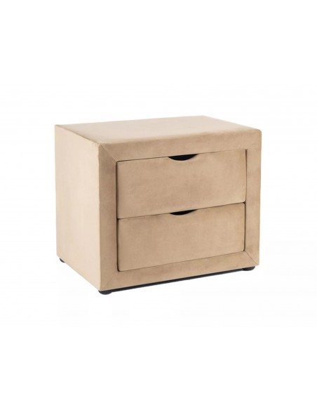 Szafka nocna tapicerowana ET2 Beżowy Velvet