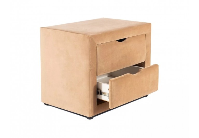 Szafka nocna tapicerowana ET2 Beżowy Velvet