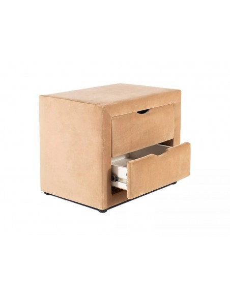 Szafka nocna tapicerowana ET2 Beżowy Velvet