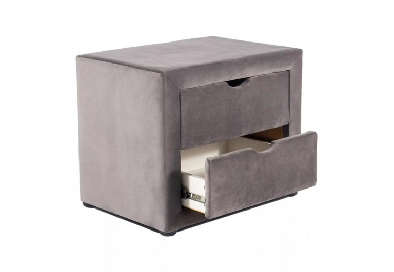 Szafka nocna tapicerowana ET2 Szary Velvet Szafka nocna tapicerowana ET2 Szary Velvet
